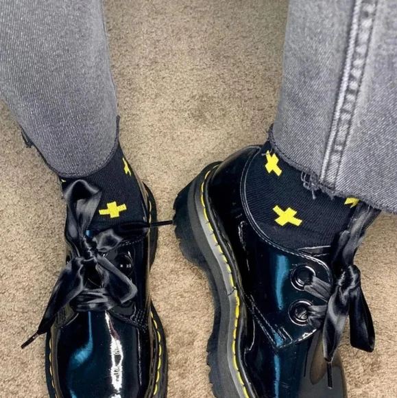 Dr. Martens Holly Leather Platform Shoes Women's size 10 ,Men Size 9 - Picture 1 of 10